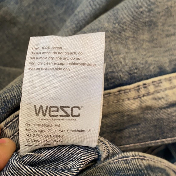 WESC Guilty Pleasures Trucker Unisex Jean Jacket NWT - Picture 14 of 16